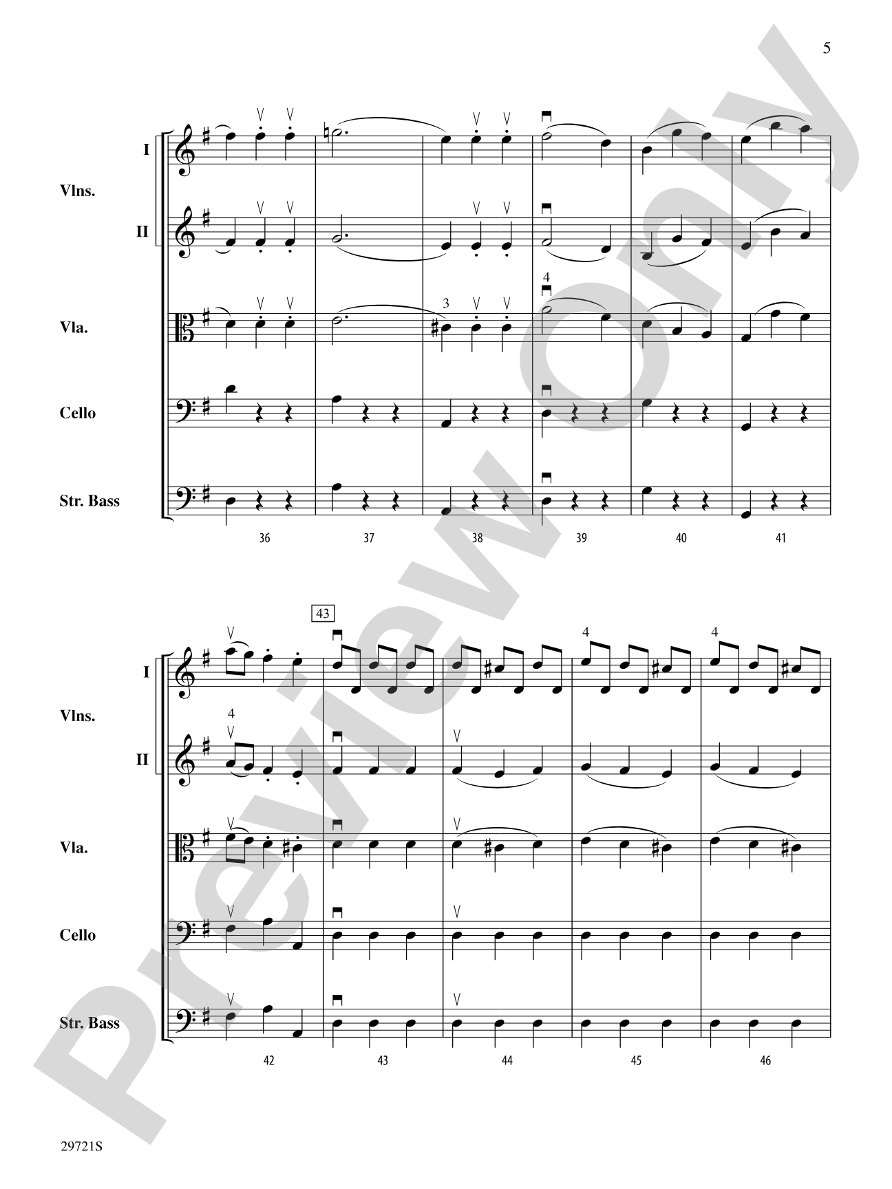 Sinfonia in G: String Orchestra Conductor Score & Parts