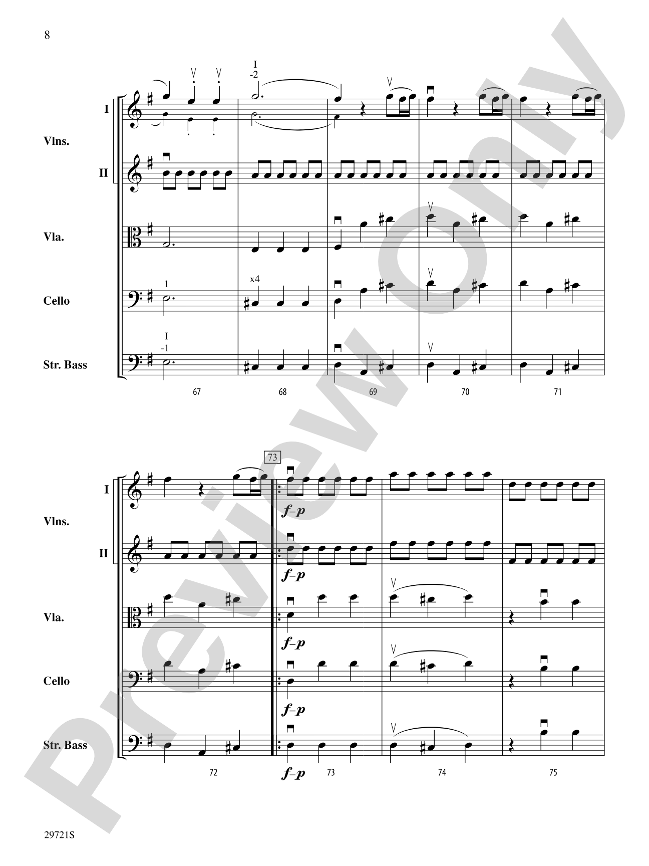 Sinfonia in G: String Orchestra Conductor Score & Parts