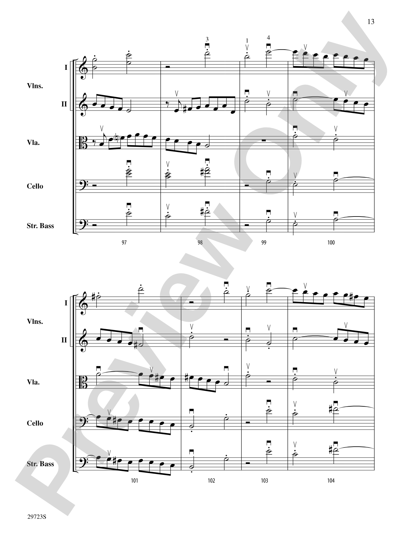 Symphony No. 41: String Orchestra Conductor Score & Parts