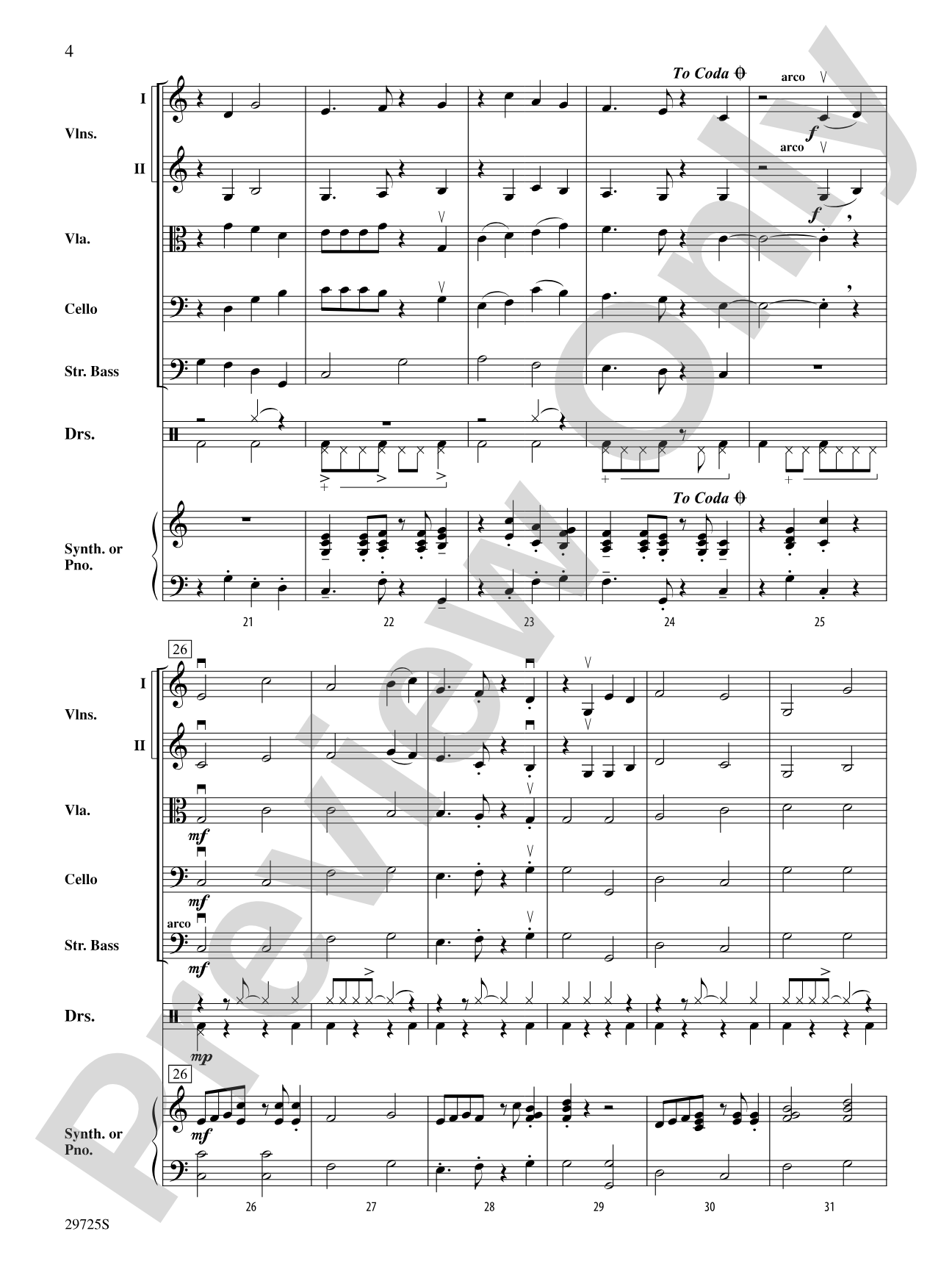 A Breeze in the Keys: Score