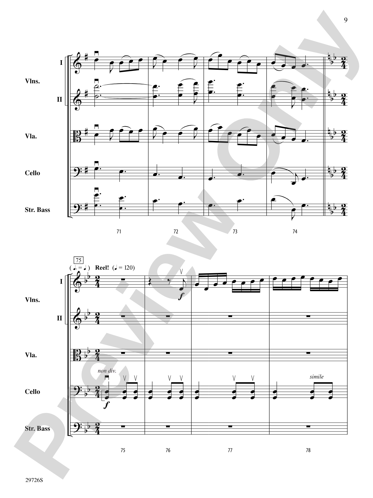 Fantasy on Simple Gifts: String Orchestra Conductor Score & Parts
