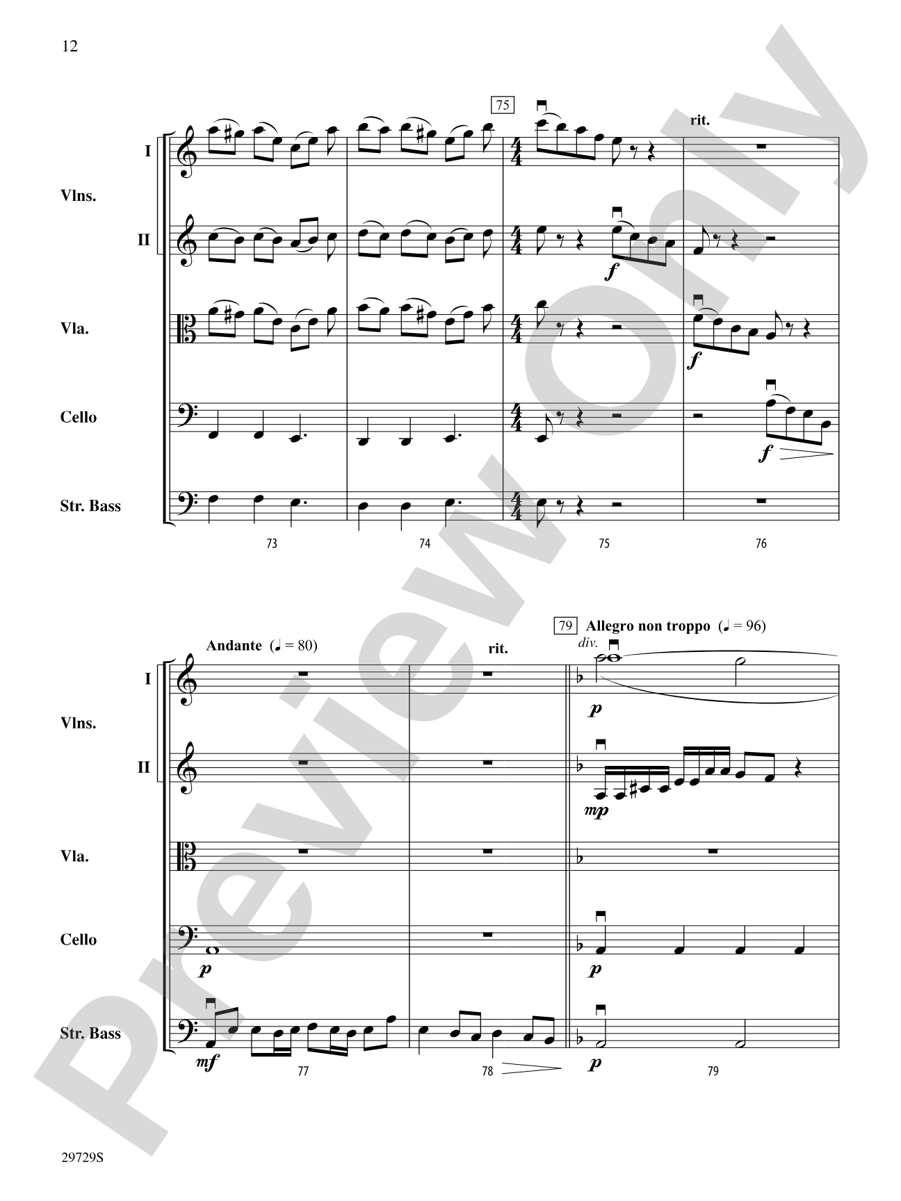 Ghosts of Brandenburg: String Orchestra Conductor Score & Parts