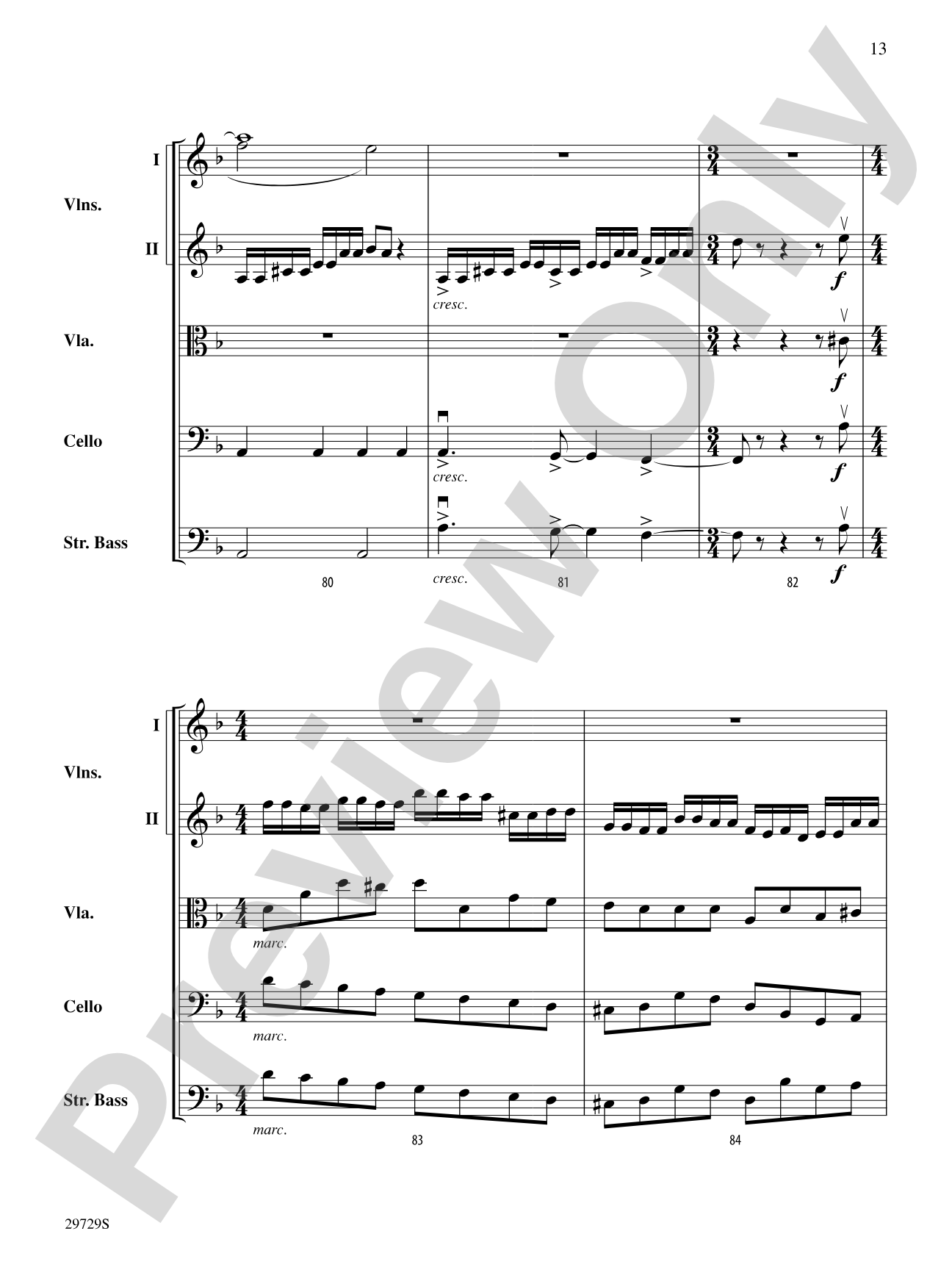 Ghosts of Brandenburg: String Orchestra Conductor Score & Parts