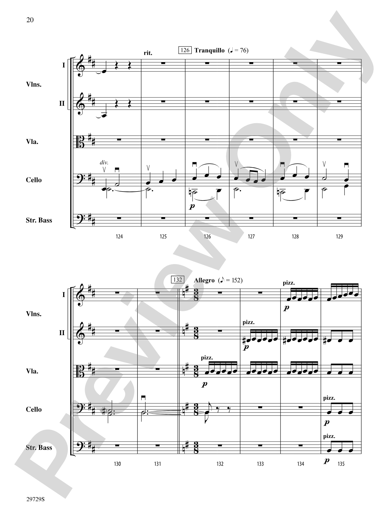 Ghosts of Brandenburg: String Orchestra Conductor Score & Parts
