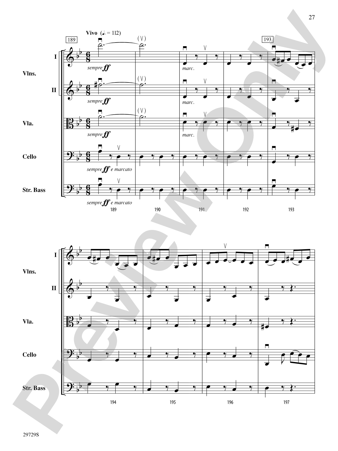 Ghosts of Brandenburg: String Orchestra Conductor Score & Parts