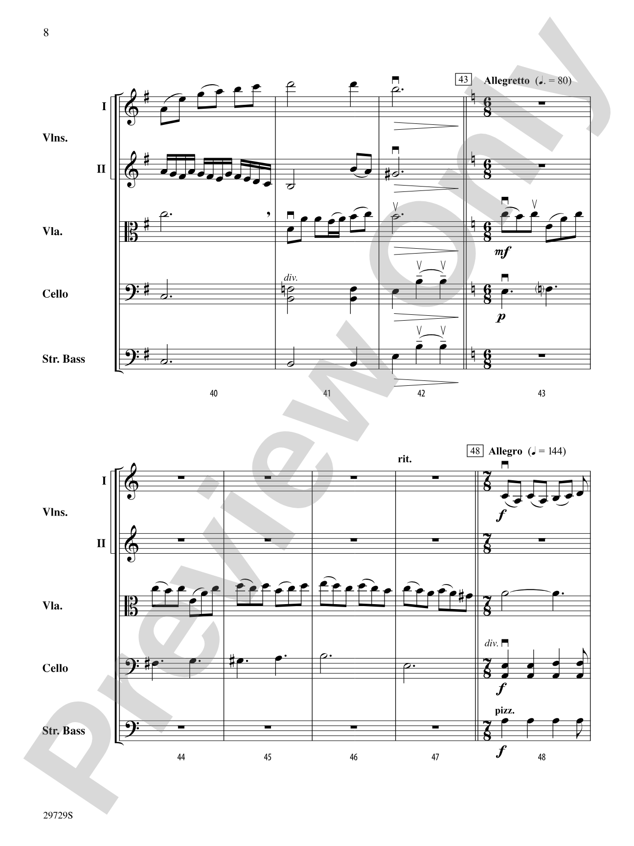 Ghosts of Brandenburg: String Orchestra Conductor Score & Parts