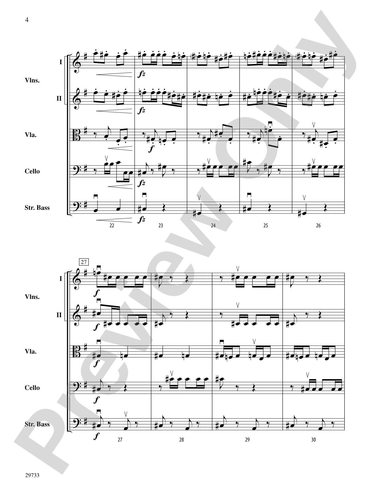 Bagatelle (from Op. 47, No. 5): String Orchestra Conductor Score & Parts