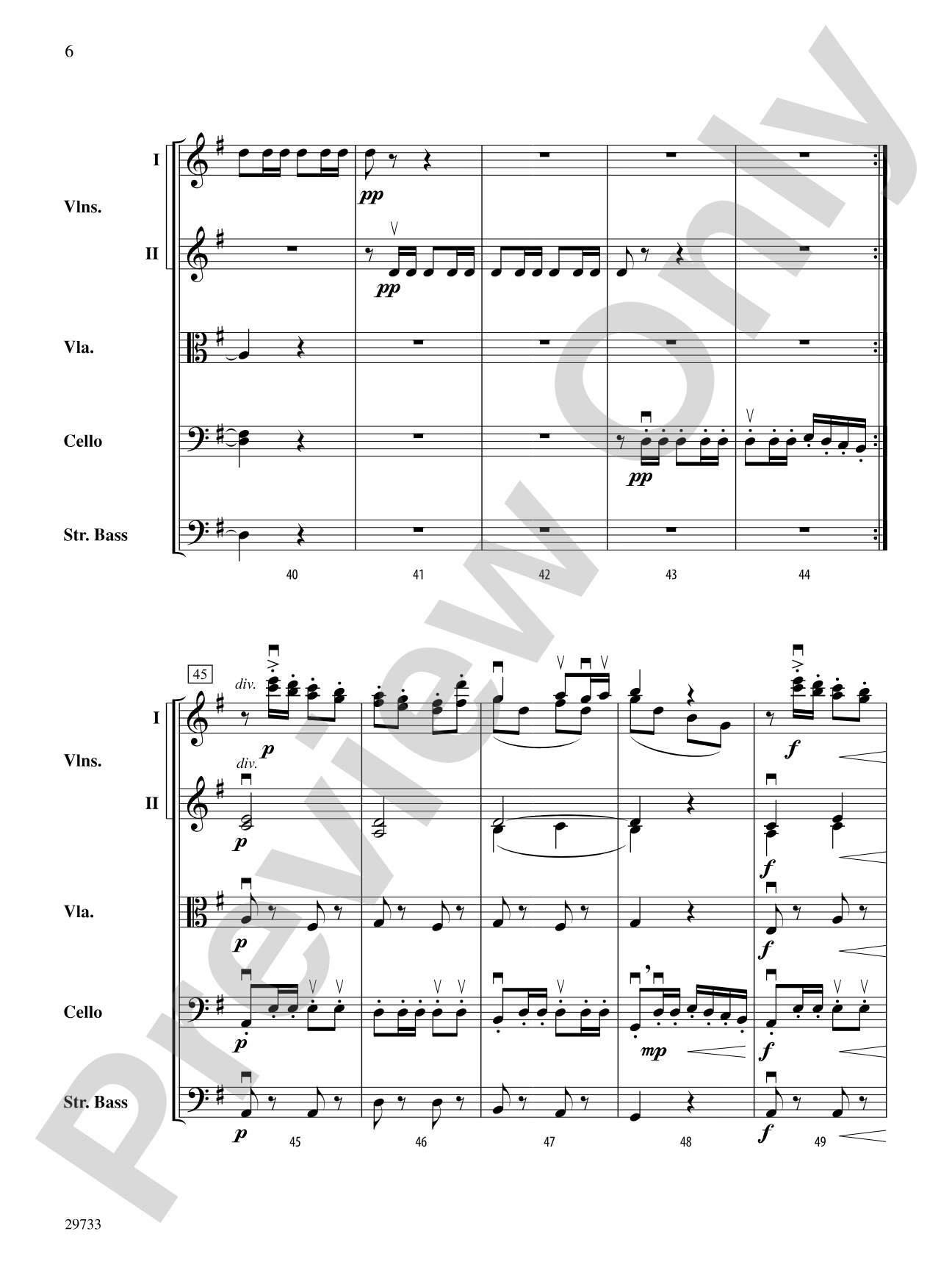 Bagatelle (from Op. 47, No. 5): String Orchestra Conductor Score & Parts