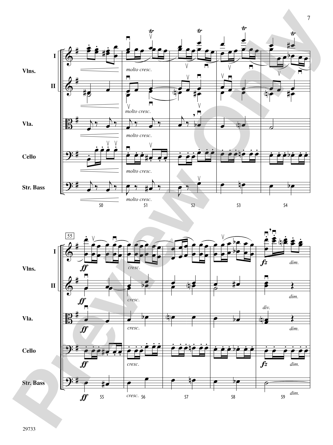 Bagatelle (from Op. 47, No. 5): String Orchestra Conductor Score & Parts