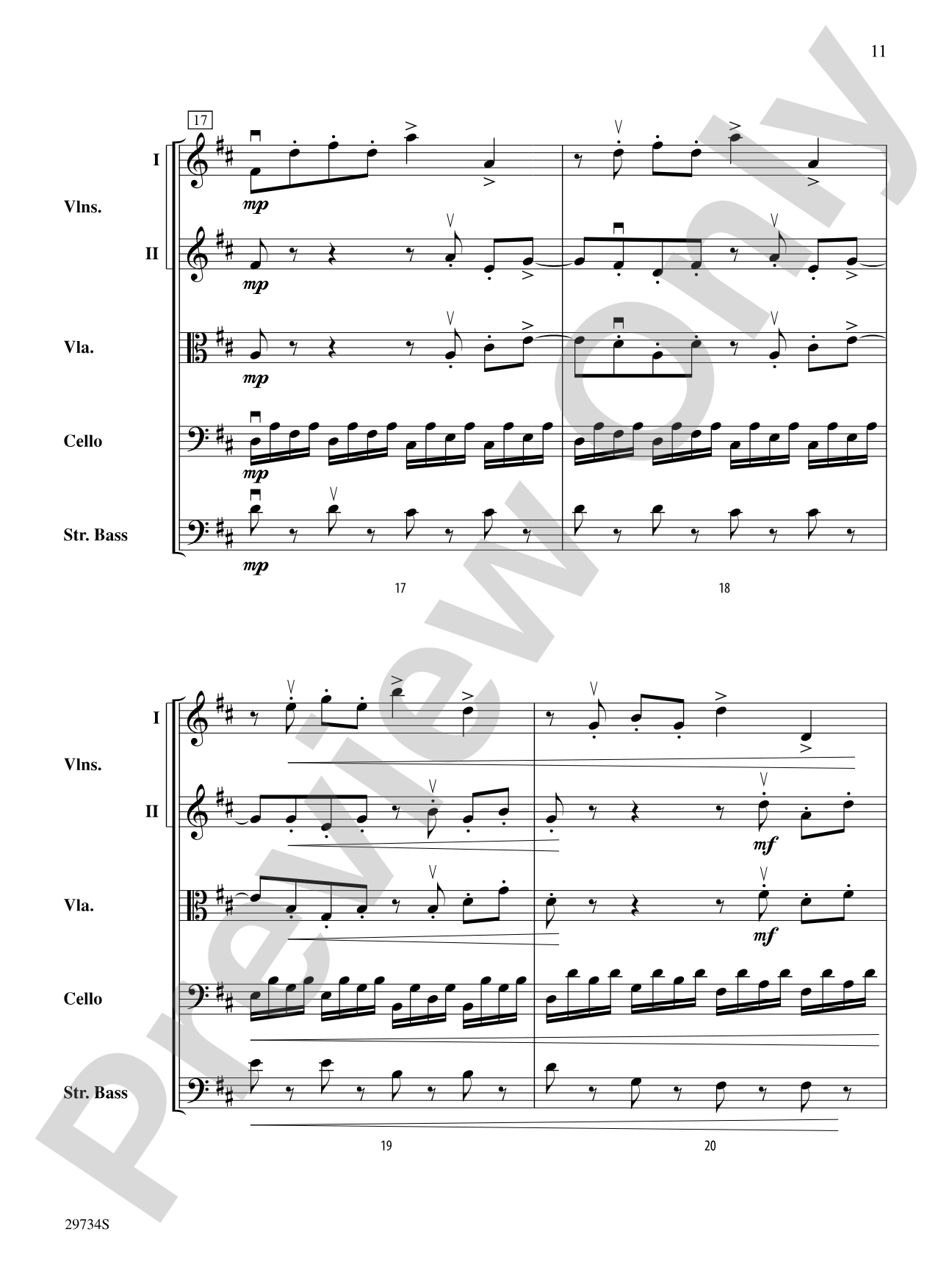 Adagio and Allegro (from Sonata No. 4 in D major, Op. 1, No. 13): String Orchestra Conductor Score & Parts