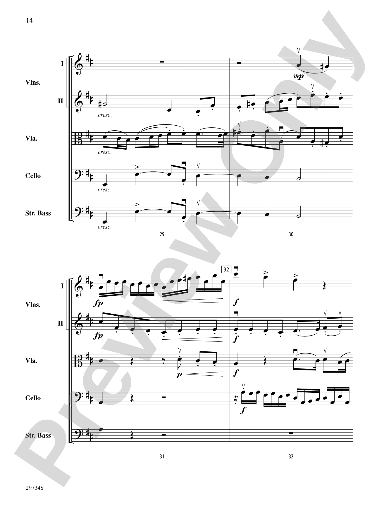 Adagio and Allegro (from Sonata No. 4 in D major, Op. 1, No. 13): String Orchestra Conductor Score & Parts