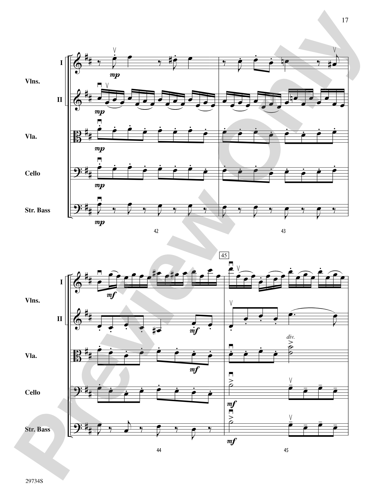 Adagio and Allegro (from Sonata No. 4 in D major, Op. 1, No. 13): String Orchestra Conductor Score & Parts