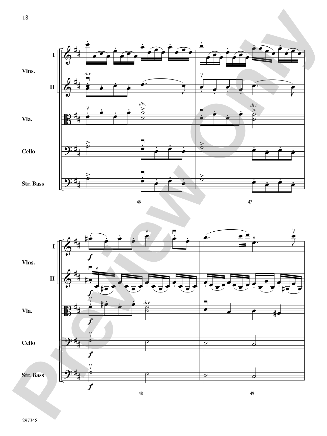 Adagio and Allegro (from Sonata No. 4 in D major, Op. 1, No. 13): String Orchestra Conductor Score & Parts