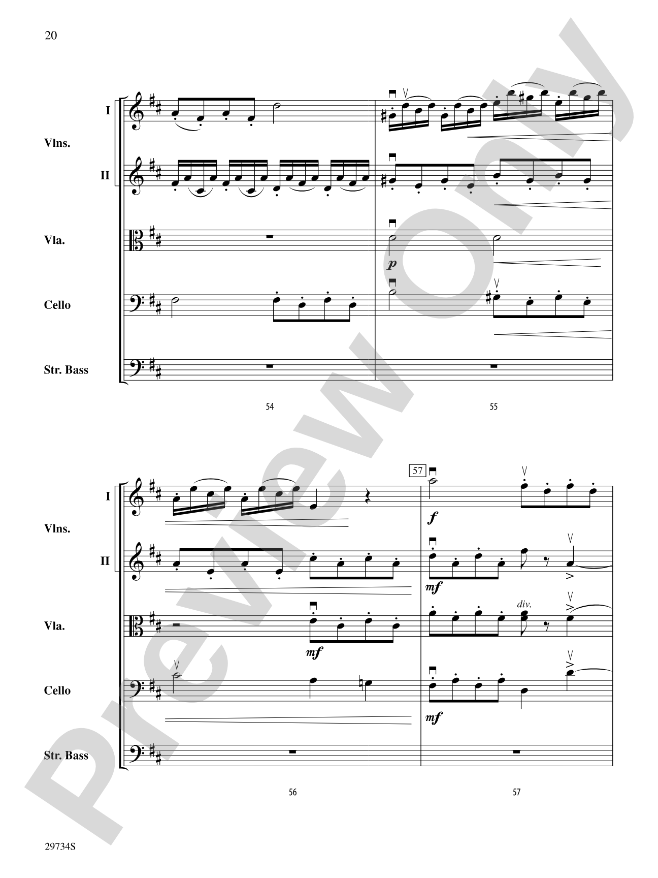Adagio and Allegro (from Sonata No. 4 in D major, Op. 1, No. 13): String Orchestra Conductor Score & Parts