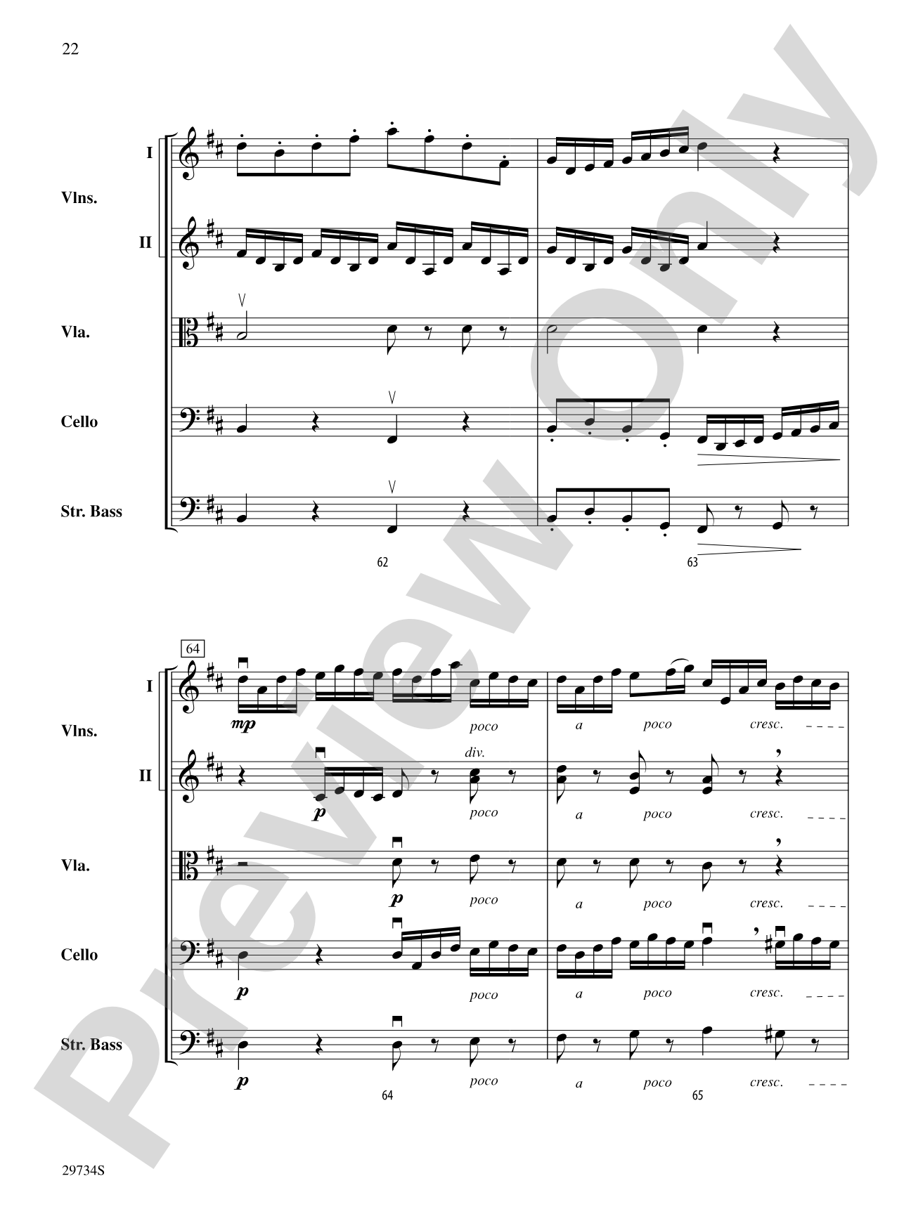 Adagio and Allegro (from Sonata No. 4 in D major, Op. 1, No. 13): String Orchestra Conductor Score & Parts