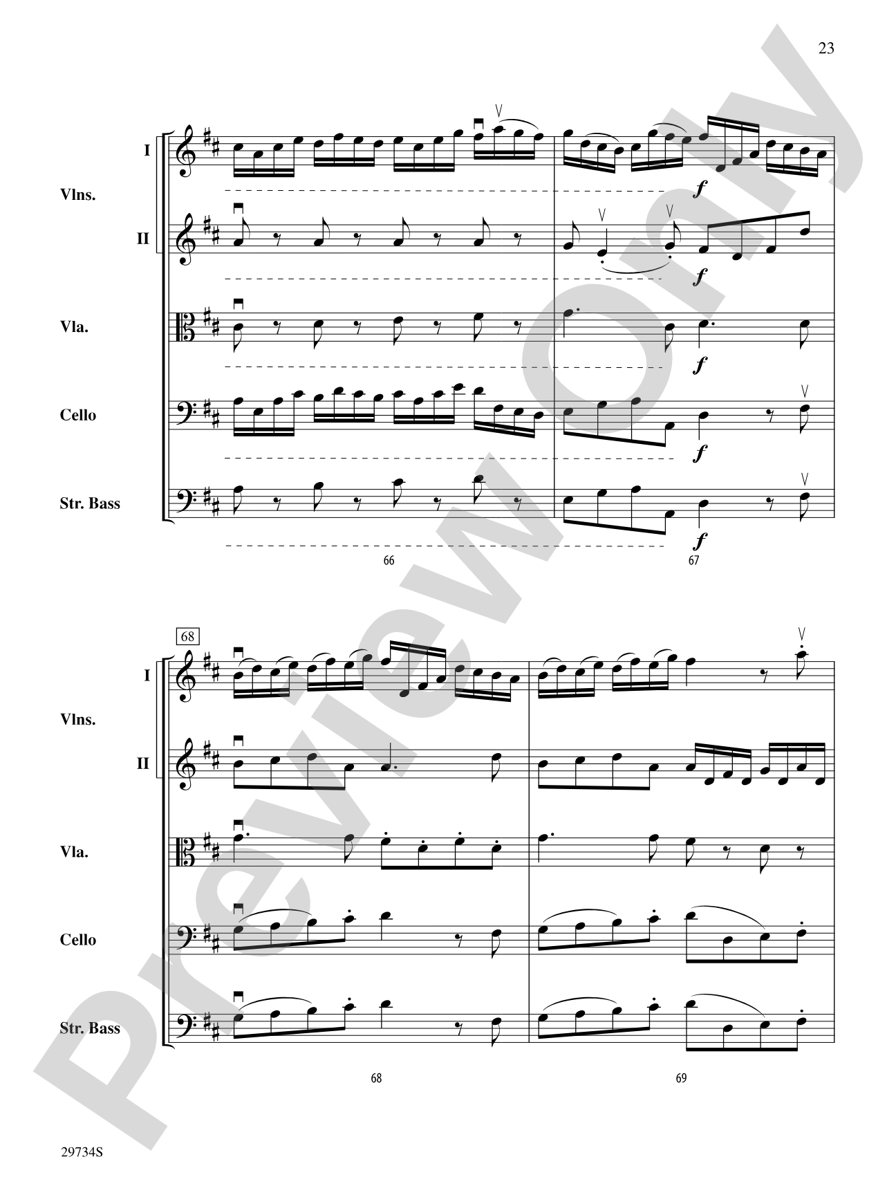 Adagio and Allegro (from Sonata No. 4 in D major, Op. 1, No. 13): String Orchestra Conductor Score & Parts