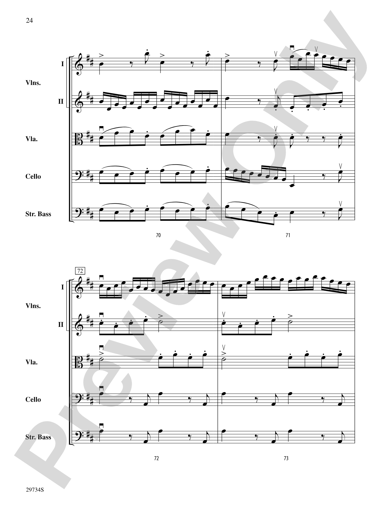 Adagio and Allegro (from Sonata No. 4 in D major, Op. 1, No. 13): String Orchestra Conductor Score & Parts