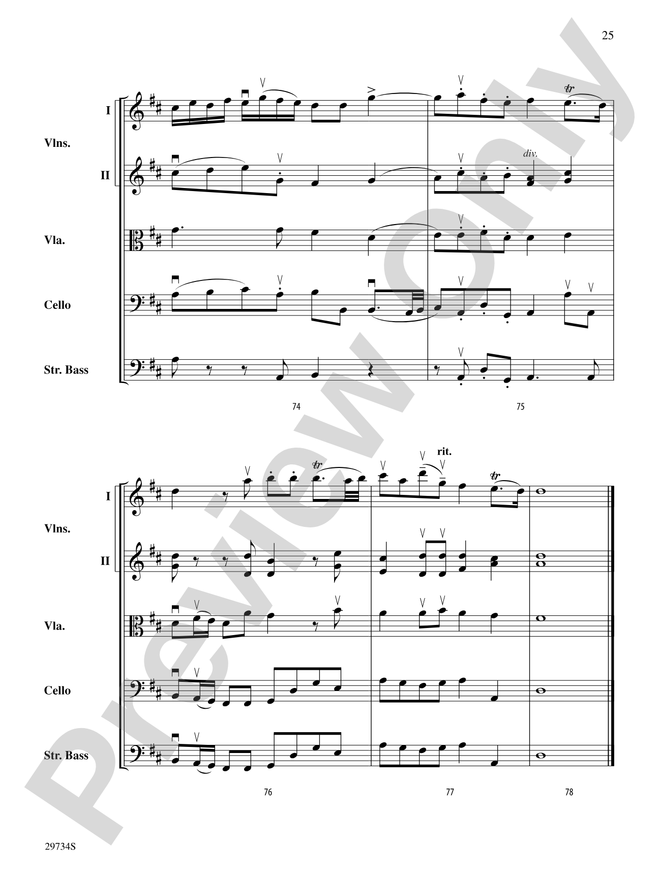 Adagio and Allegro (from Sonata No. 4 in D major, Op. 1, No. 13): String Orchestra Conductor Score & Parts