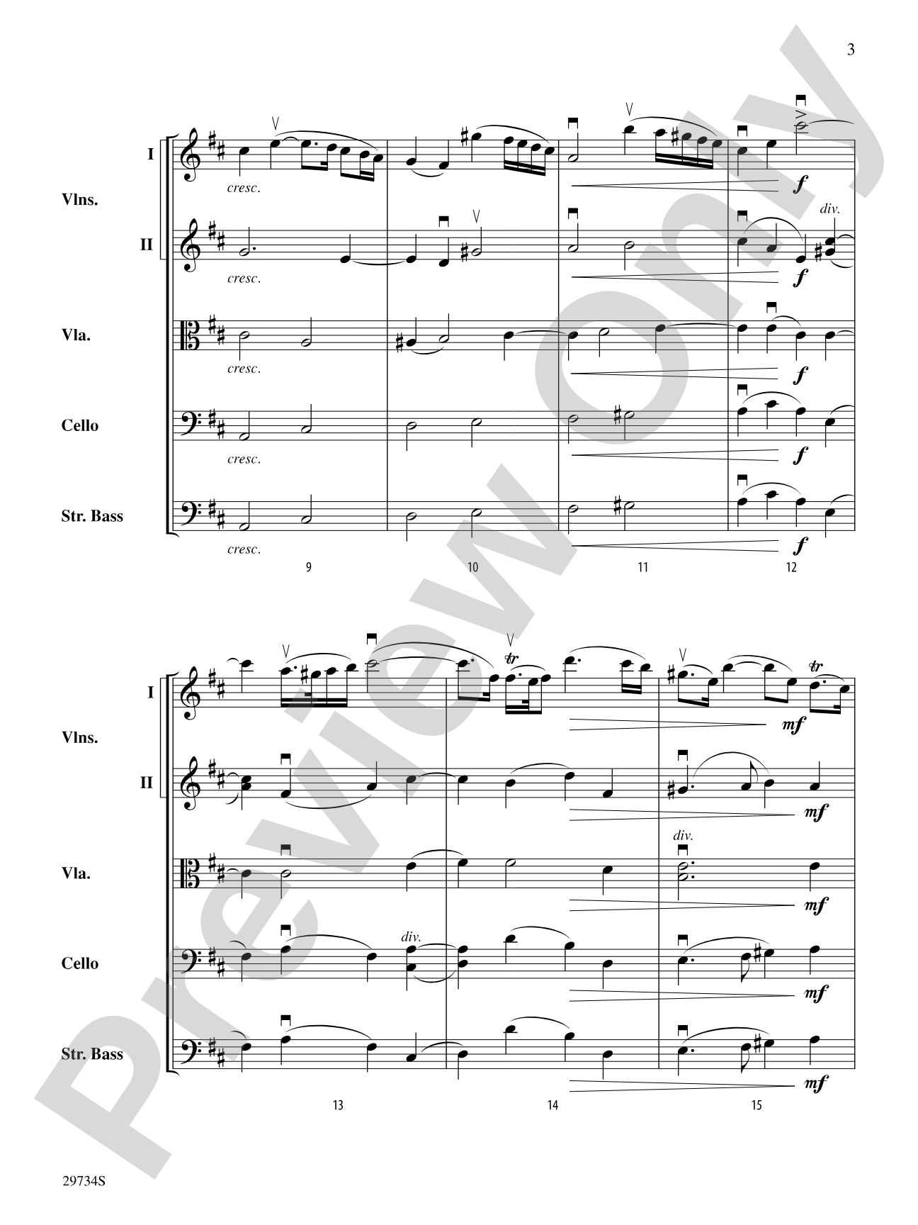 Adagio and Allegro (from Sonata No. 4 in D major, Op. 1, No. 13): String Orchestra Conductor Score & Parts