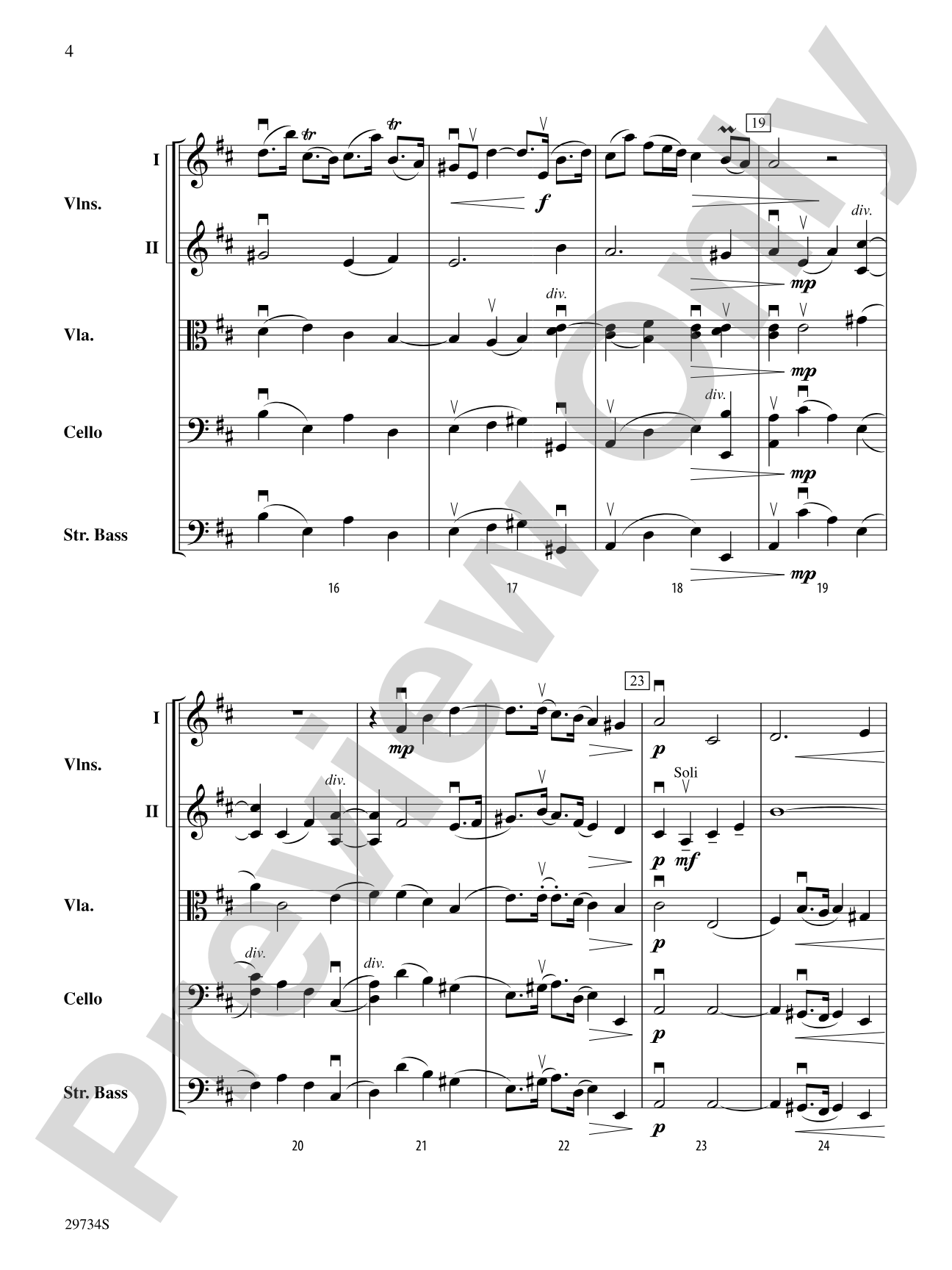 Adagio and Allegro (from Sonata No. 4 in D major, Op. 1, No. 13): String Orchestra Conductor Score & Parts
