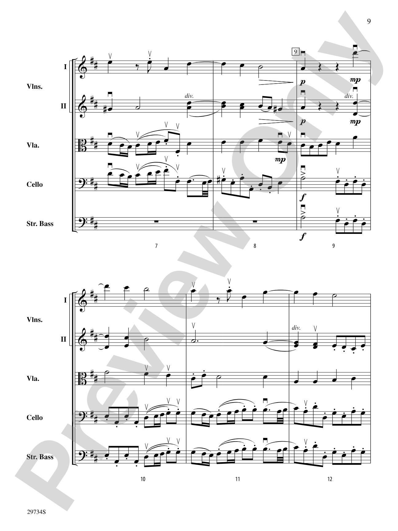 Adagio and Allegro (from Sonata No. 4 in D major, Op. 1, No. 13): String Orchestra Conductor Score & Parts