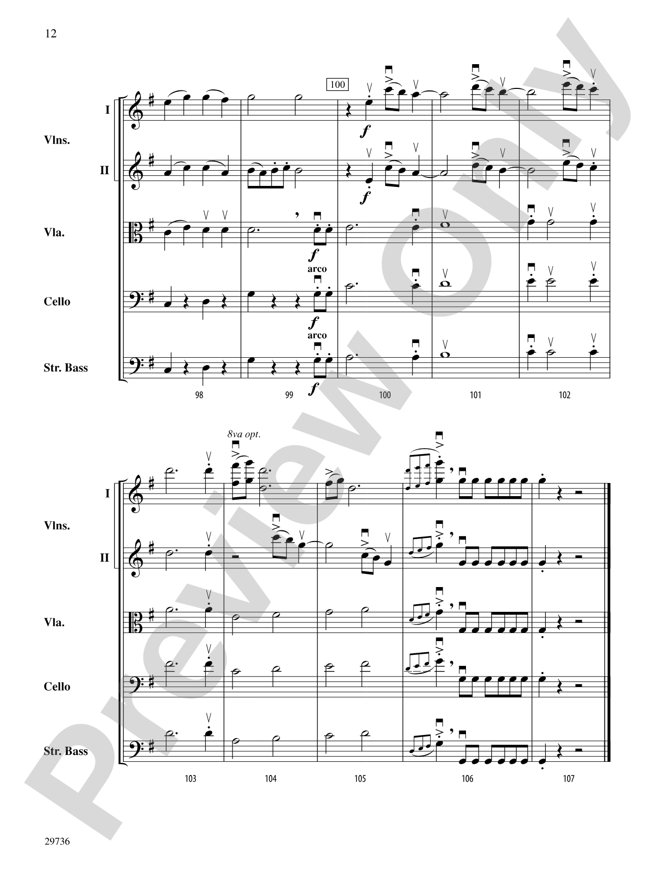 Ding Dong Merrily on High: String Orchestra Conductor Score & Parts