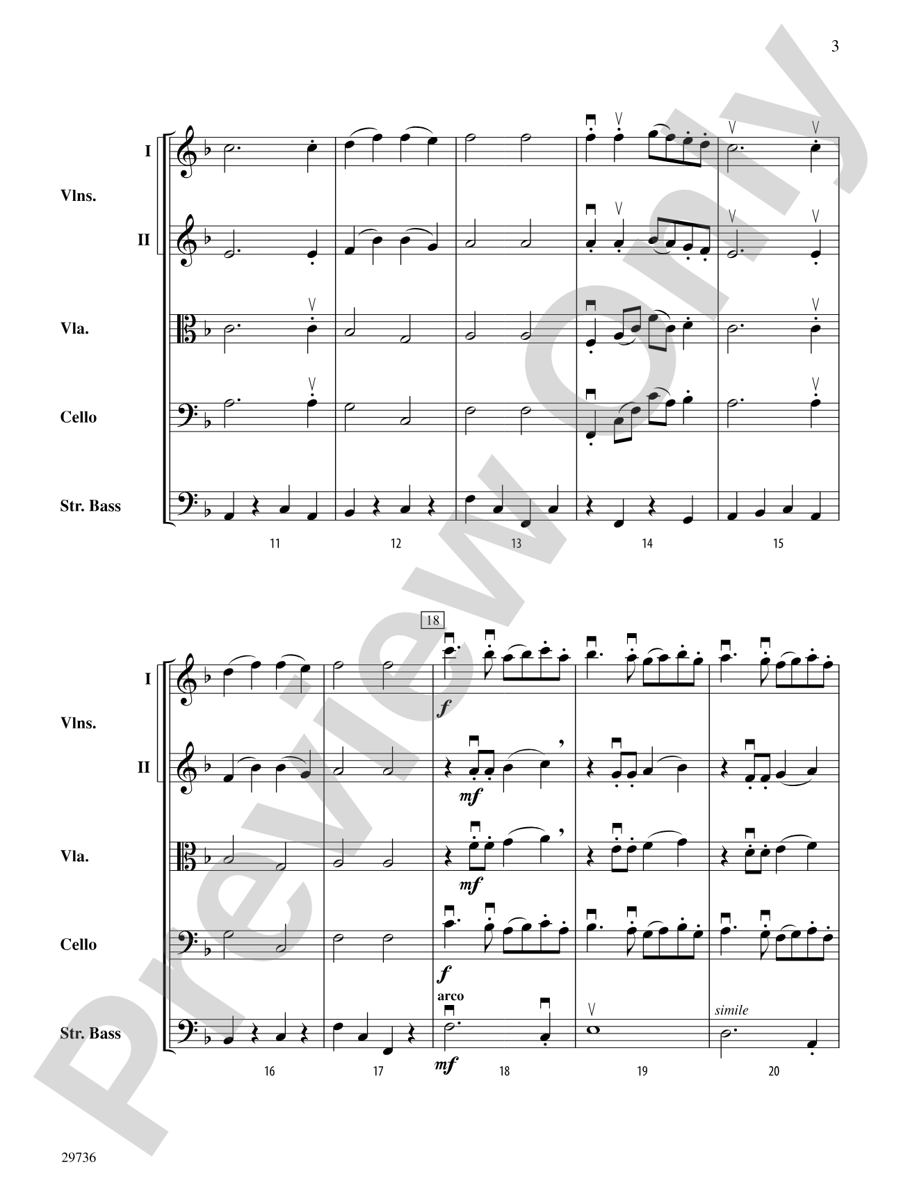 Ding Dong Merrily on High: String Orchestra Conductor Score & Parts