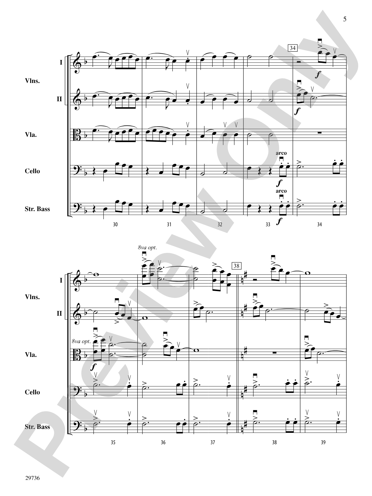 Ding Dong Merrily on High: String Orchestra Conductor Score & Parts