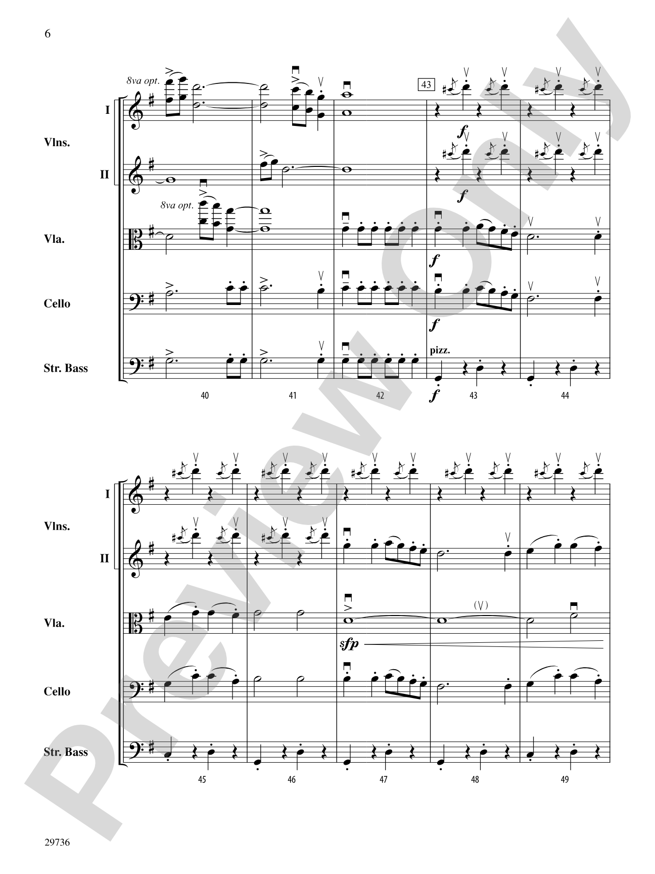 Ding Dong Merrily on High: String Orchestra Conductor Score & Parts