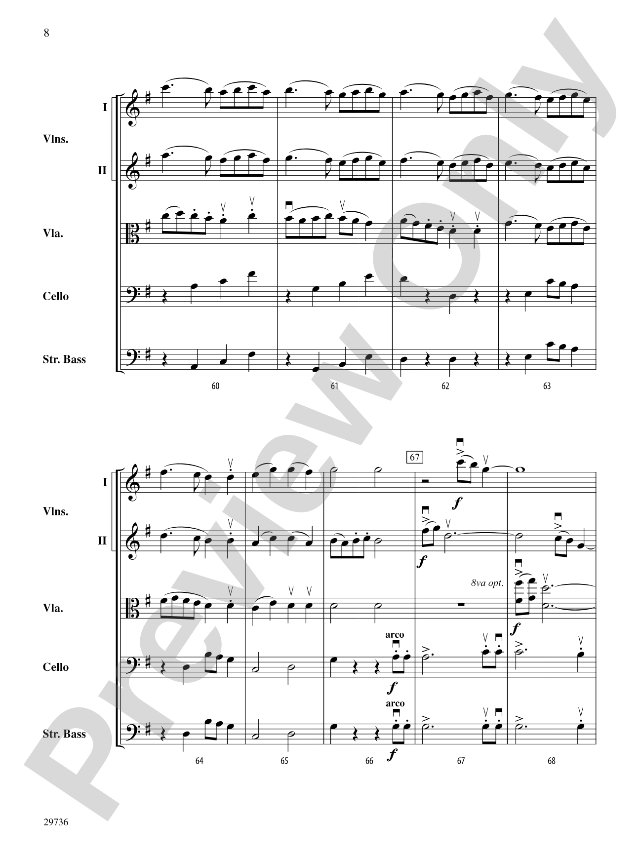 Ding Dong Merrily on High: String Orchestra Conductor Score & Parts