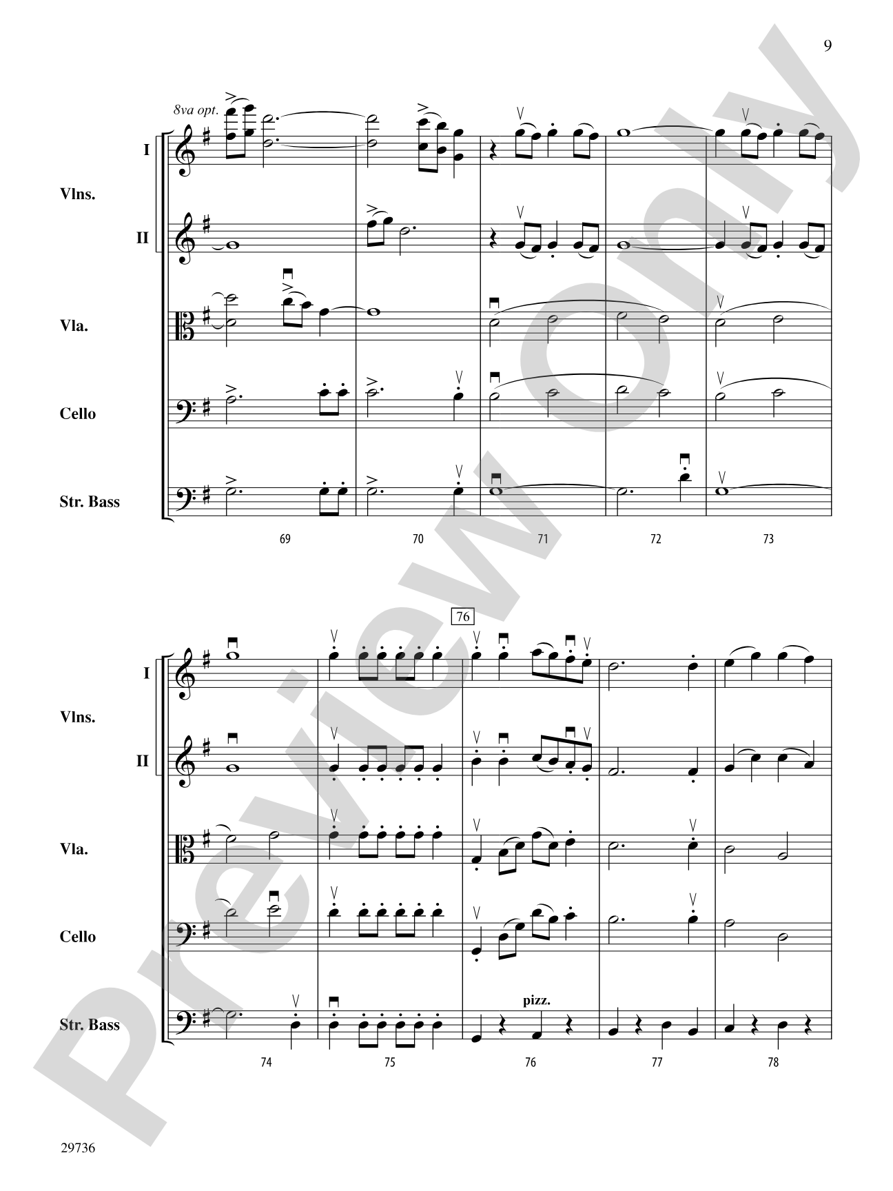 Ding Dong Merrily on High: String Orchestra Conductor Score & Parts