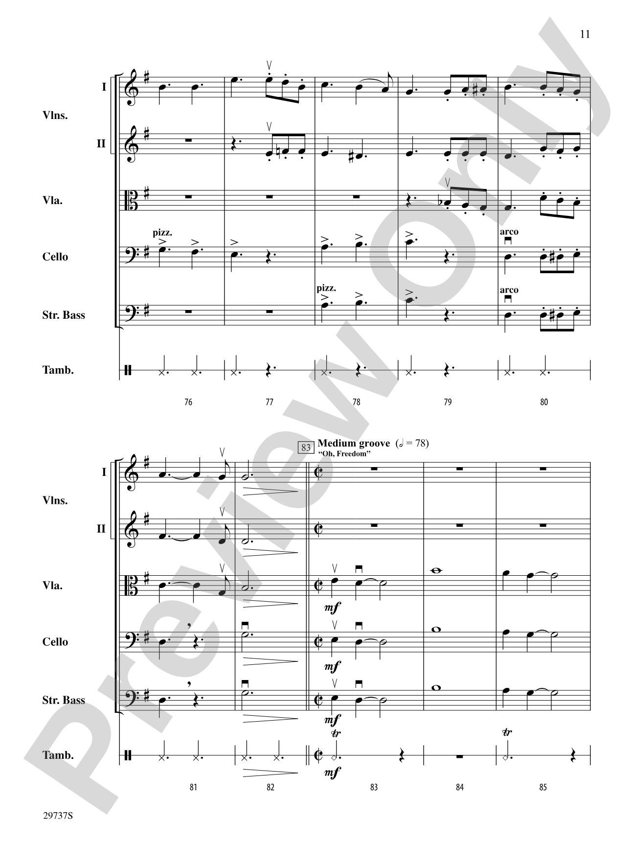 His Spirit of Freedom (Favorite Hymns and Spirituals of Dr. Martin Luther King, Jr.): String Orchestra Conductor Score & Parts