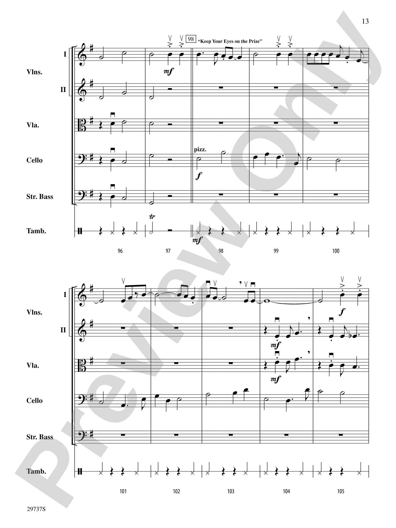 His Spirit of Freedom (Favorite Hymns and Spirituals of Dr. Martin Luther King, Jr.): String Orchestra Conductor Score & Parts