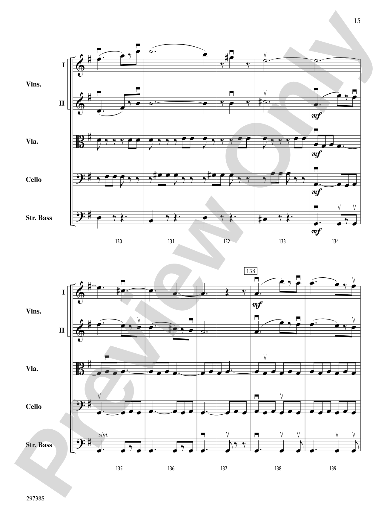 Italian Symphony (First Movement): String Orchestra Conductor Score & Parts