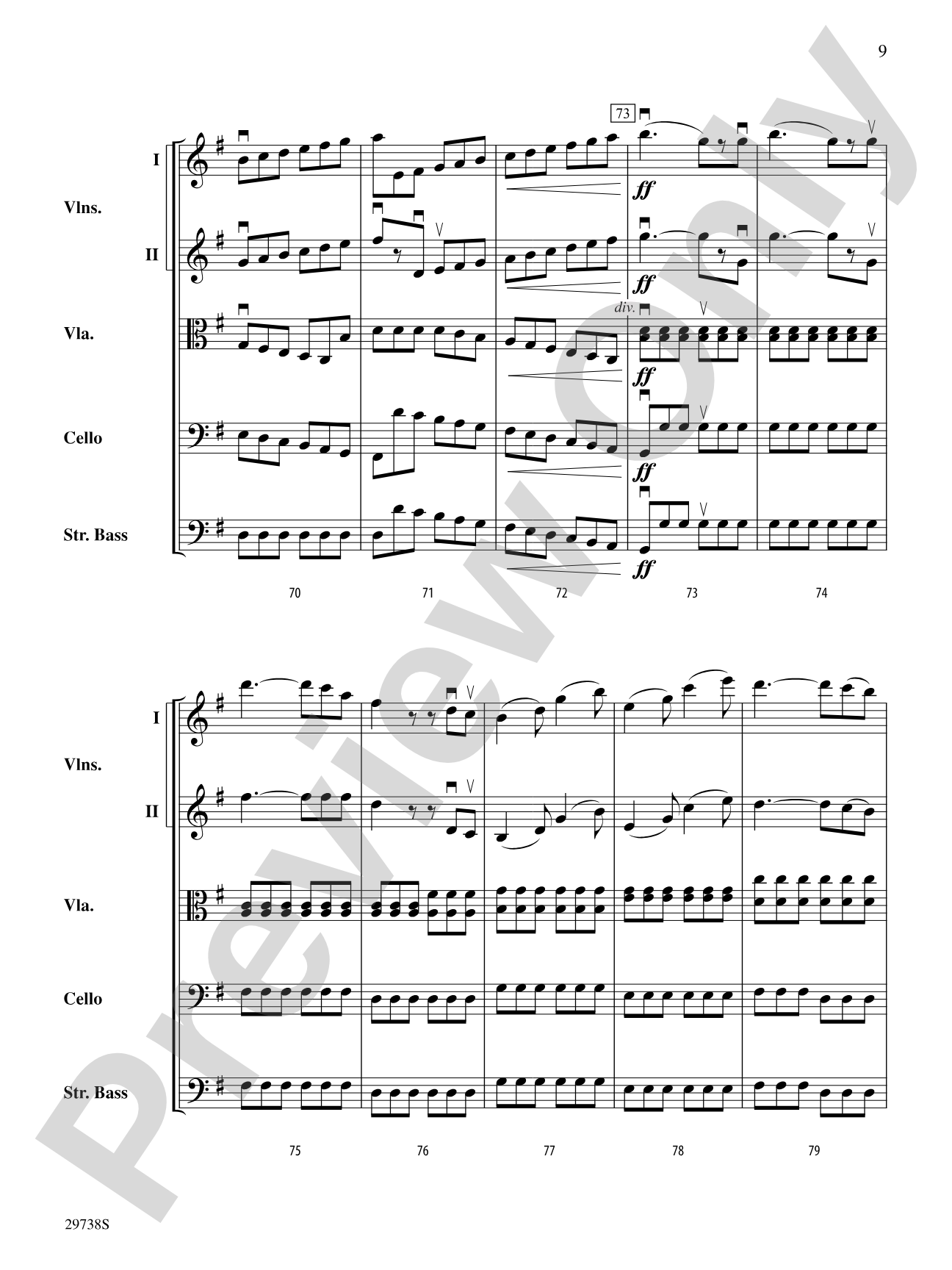 Italian Symphony (First Movement): String Orchestra Conductor Score & Parts