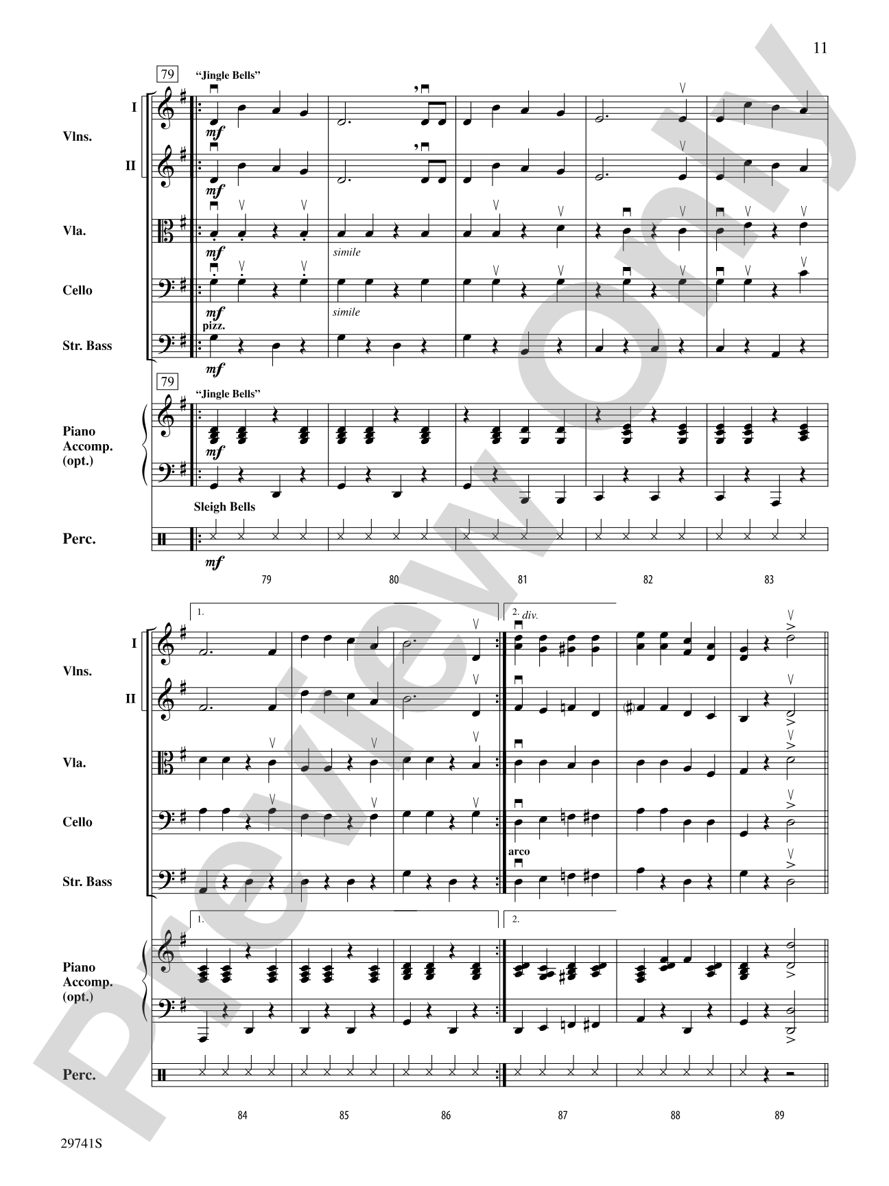 A Christmas Concertette: String Orchestra Conductor Score & Parts