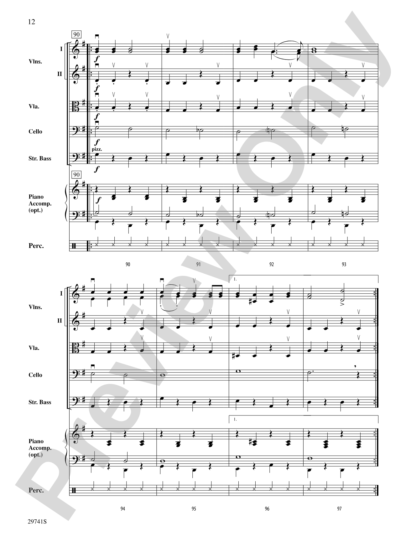 A Christmas Concertette: String Orchestra Conductor Score & Parts