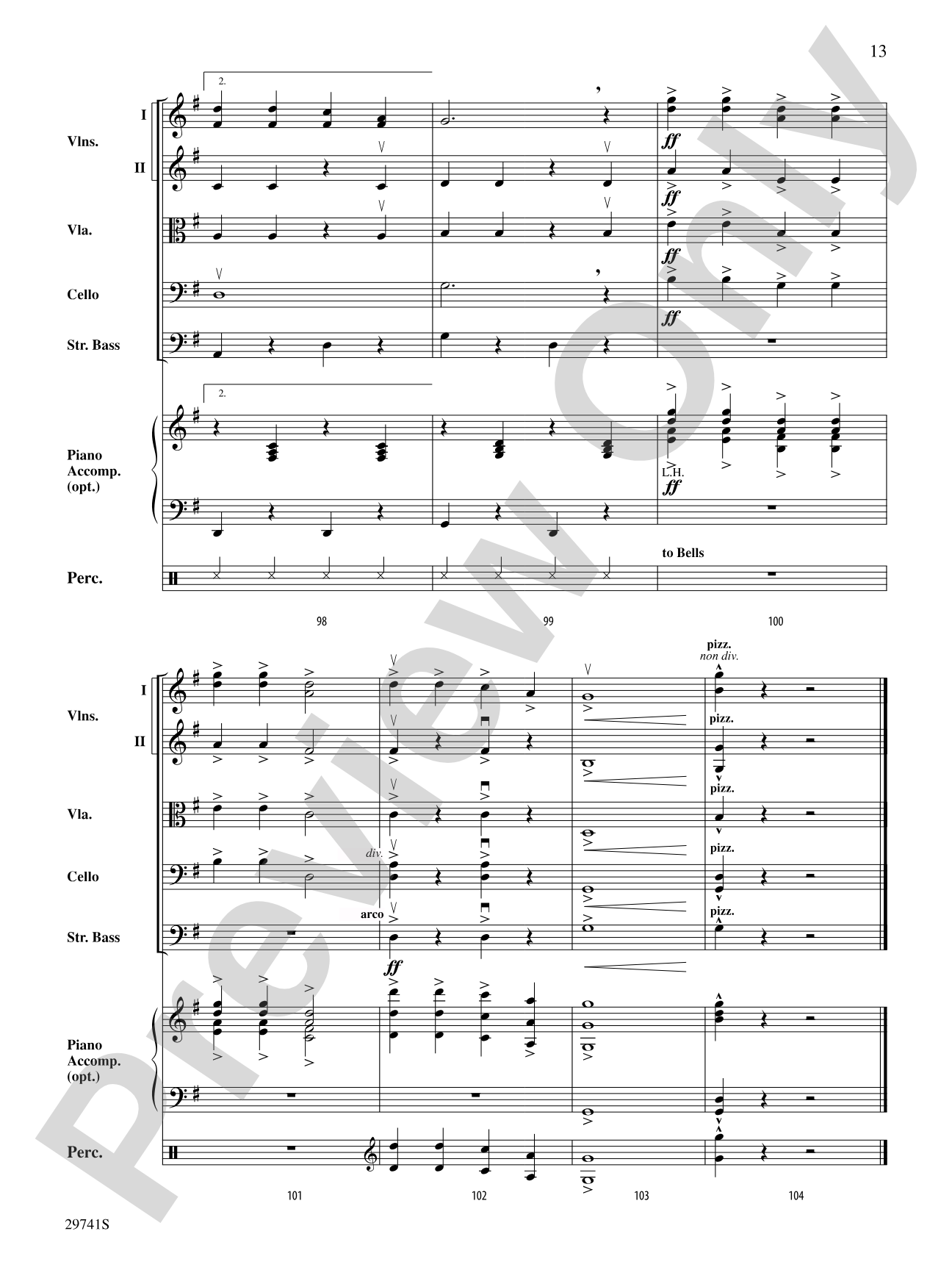 A Christmas Concertette: String Orchestra Conductor Score & Parts