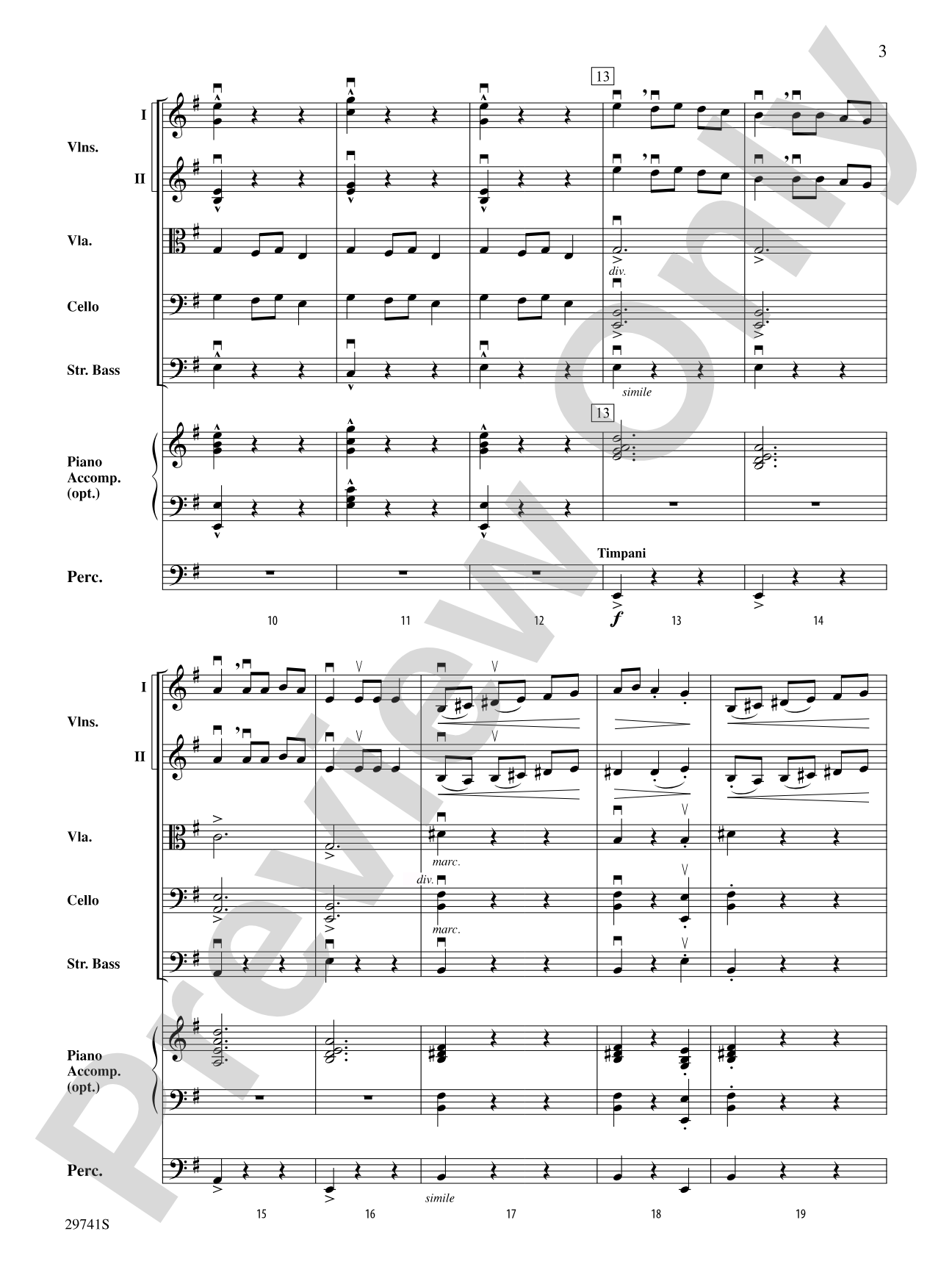 A Christmas Concertette: String Orchestra Conductor Score & Parts