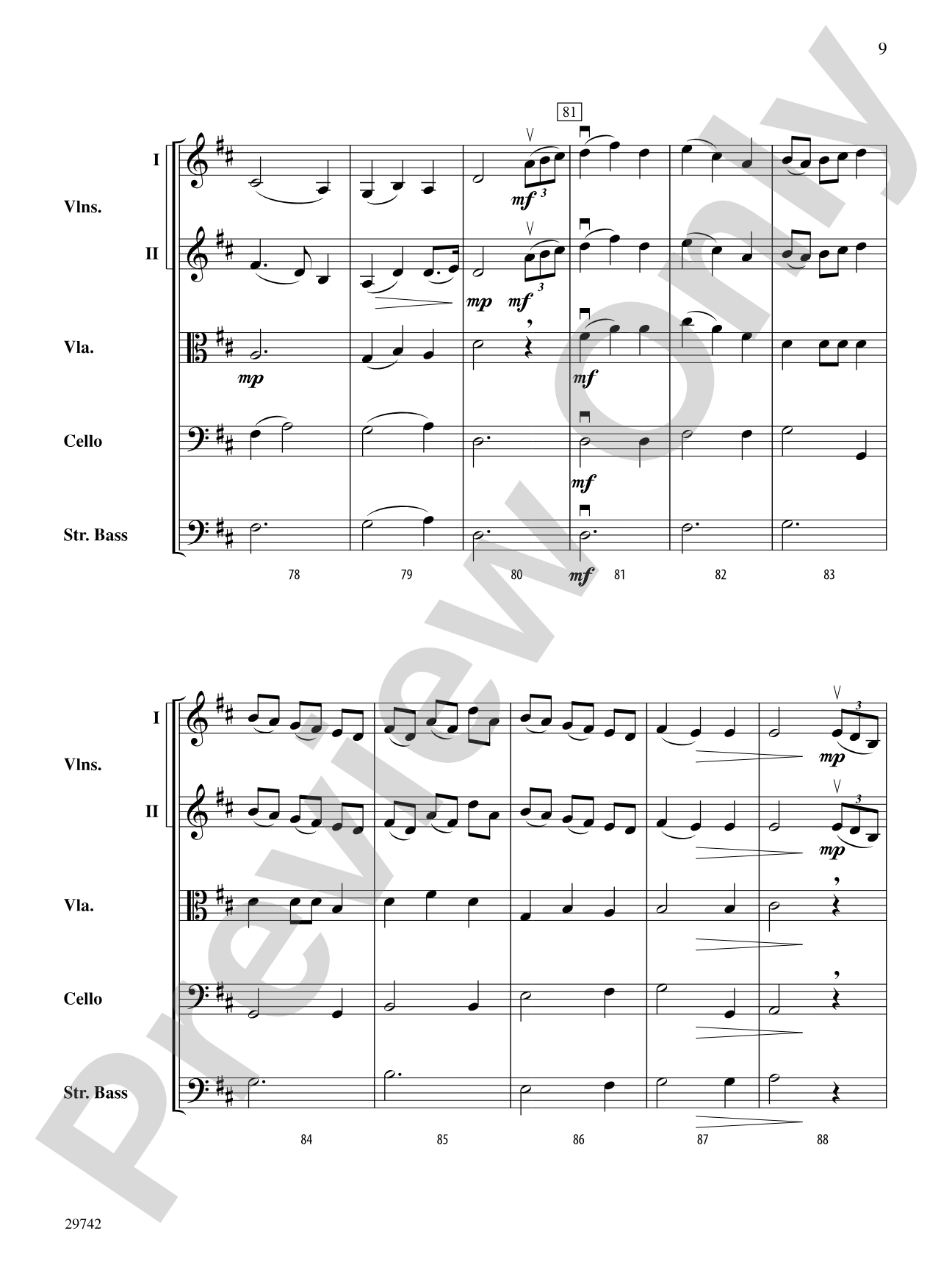 Neil Gow's Lament: String Orchestra Conductor Score & Parts