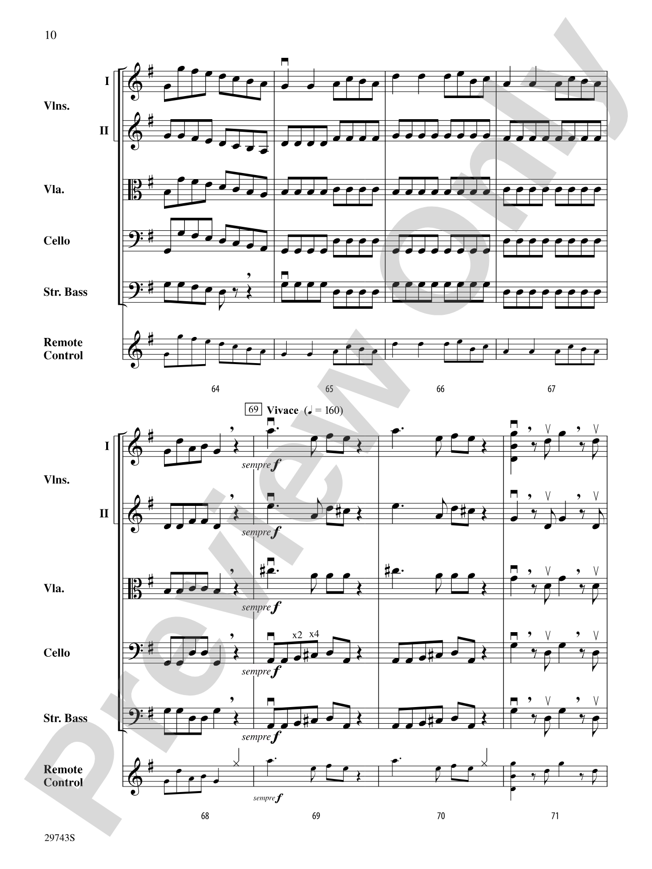 Remote Control: String Orchestra Conductor Score & Parts