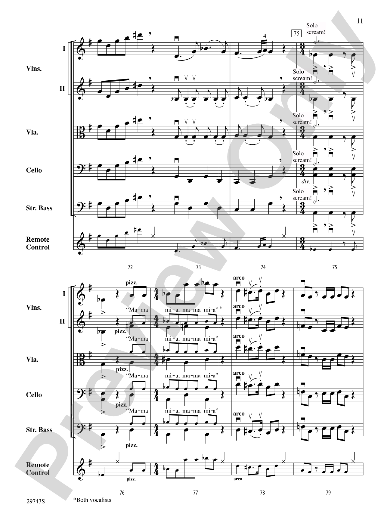 Remote Control: String Orchestra Conductor Score & Parts