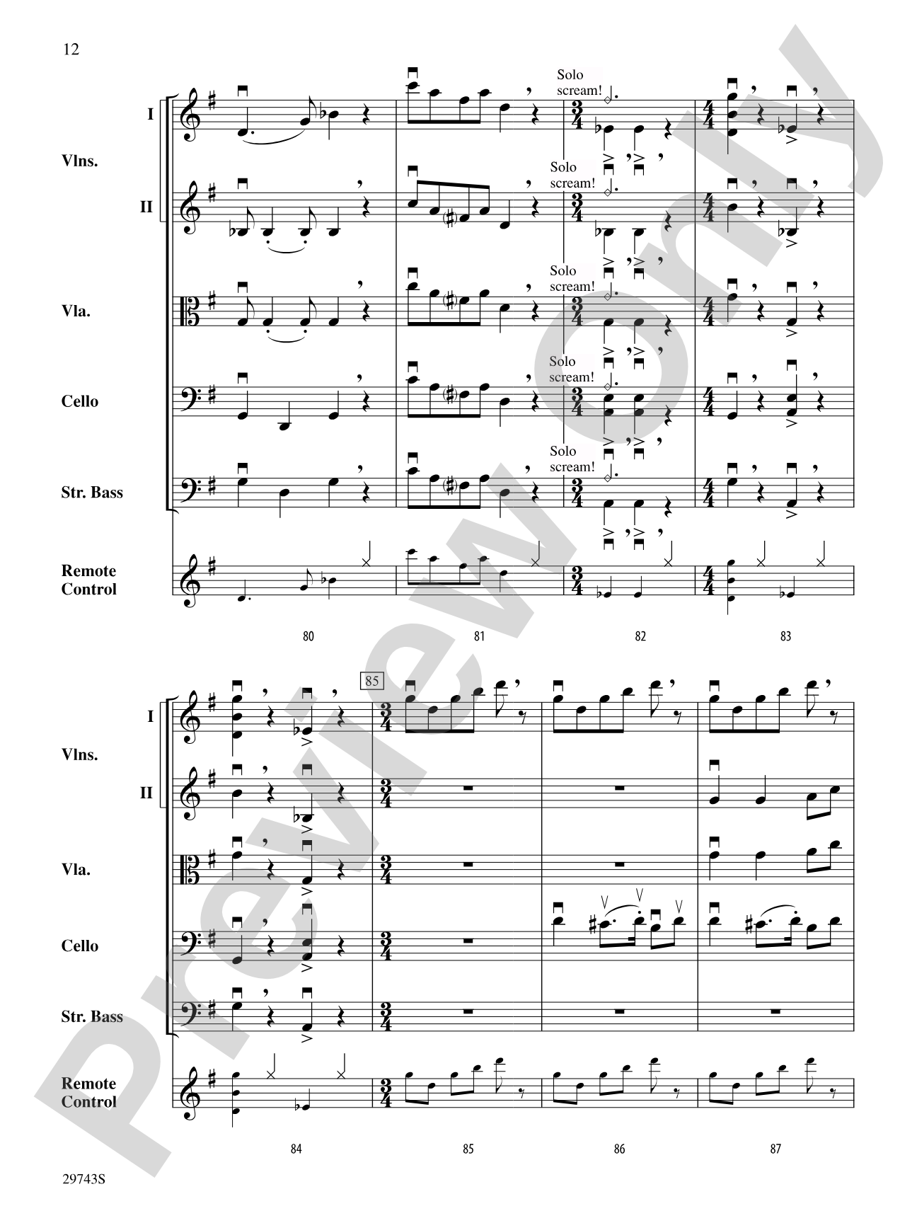 Remote Control: String Orchestra Conductor Score & Parts