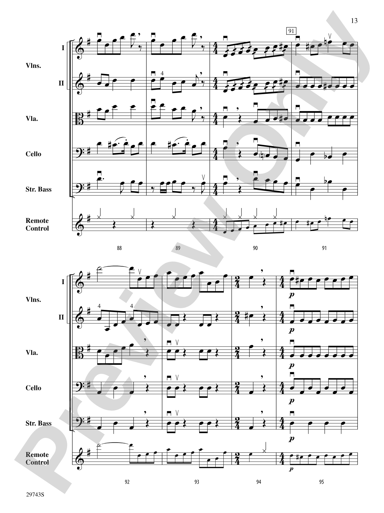 Remote Control: String Orchestra Conductor Score & Parts