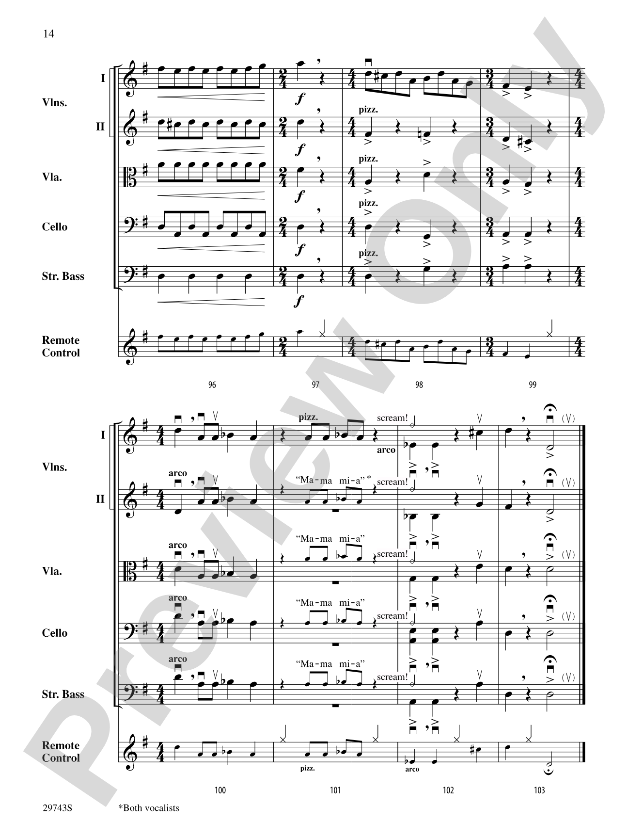 Remote Control: String Orchestra Conductor Score & Parts