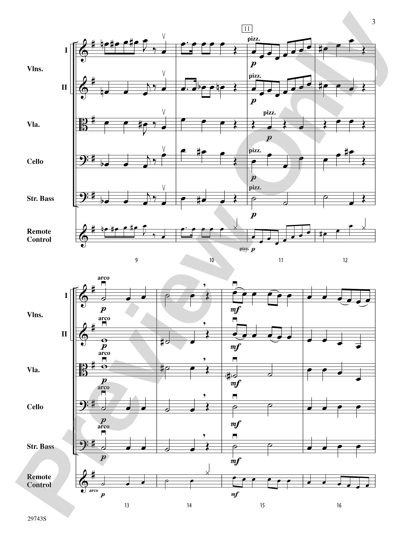 Remote Control: String Orchestra Conductor Score & Parts