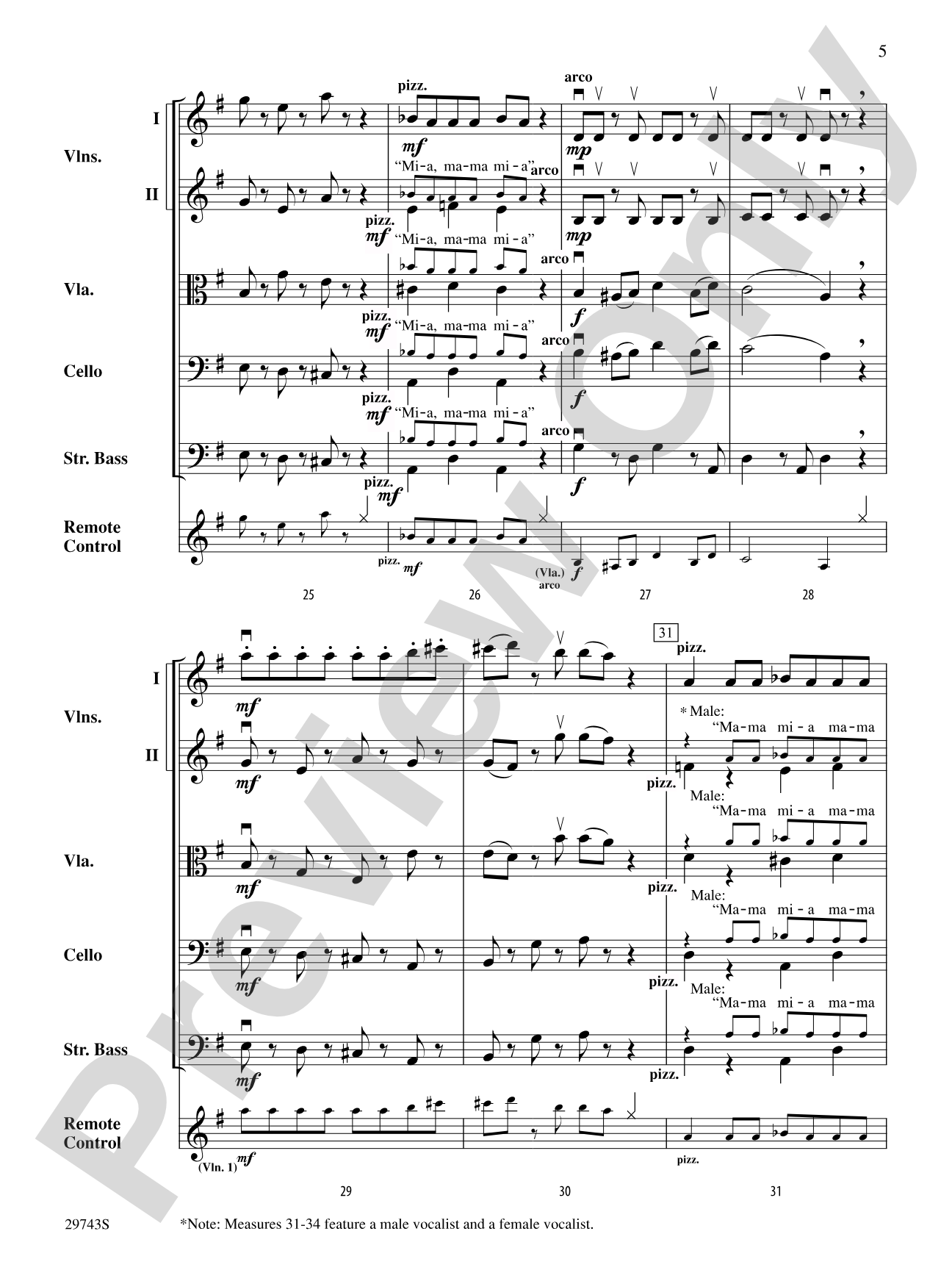 Remote Control: String Orchestra Conductor Score & Parts