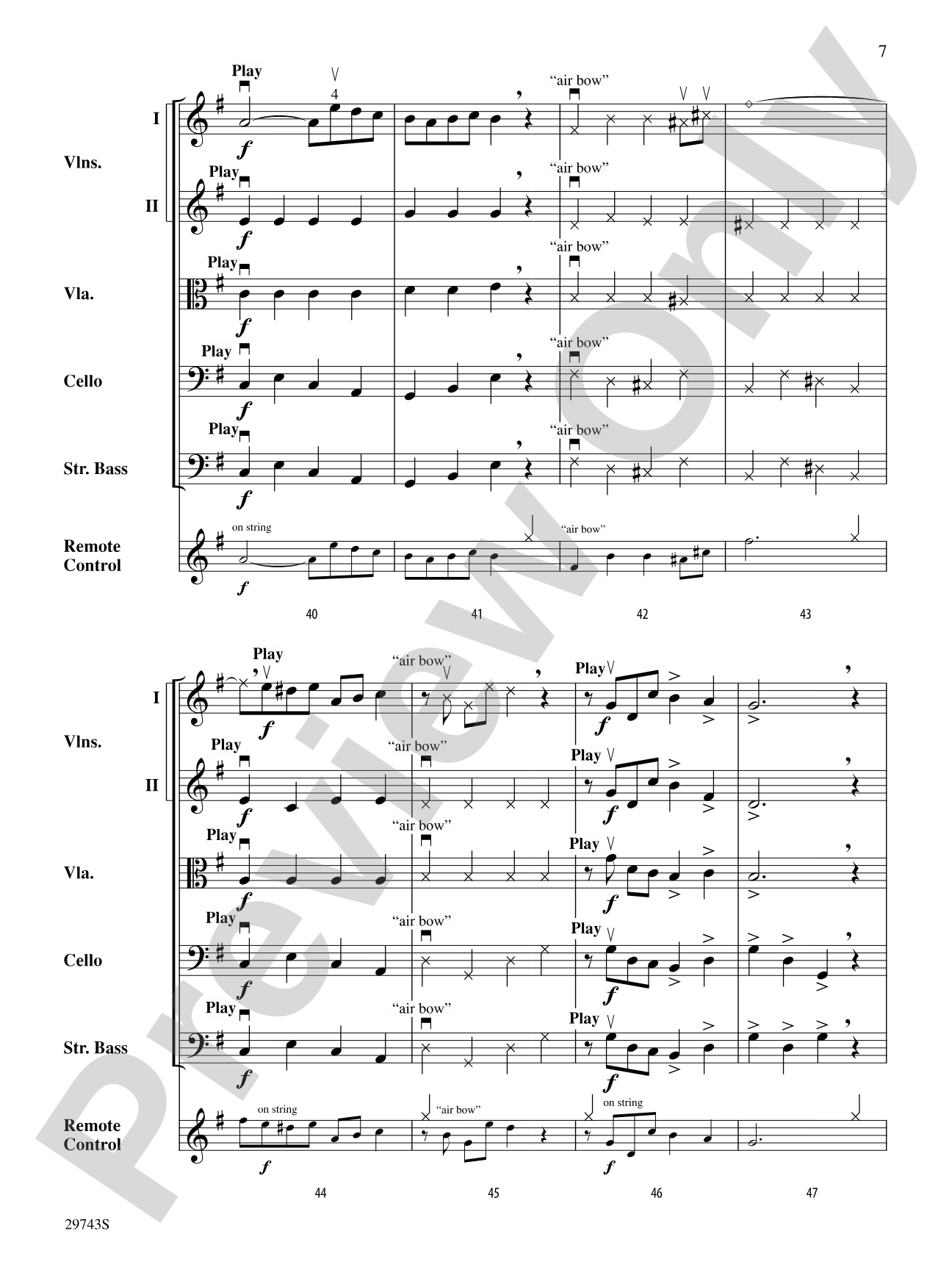 Remote Control: String Orchestra Conductor Score & Parts