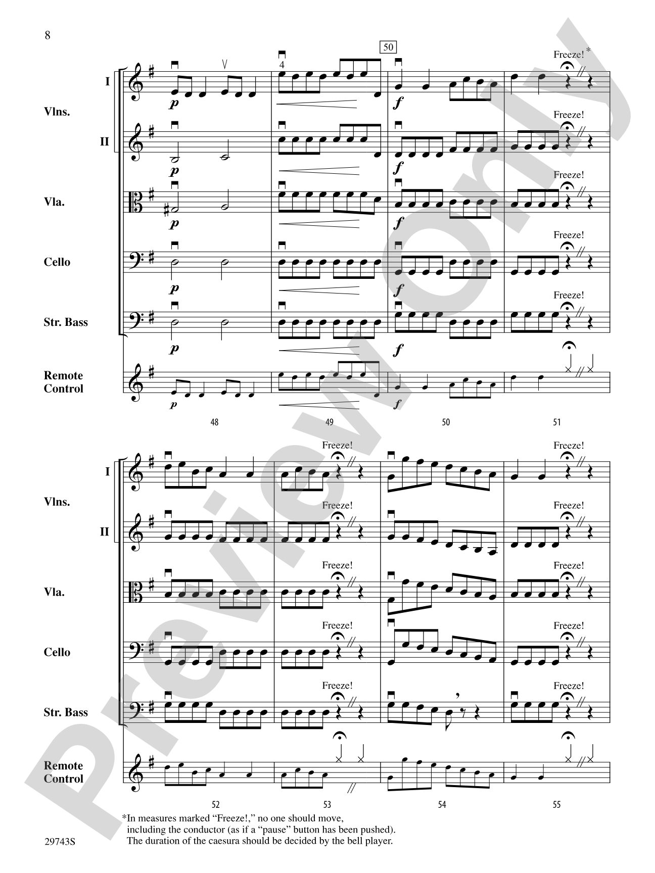Remote Control: String Orchestra Conductor Score & Parts