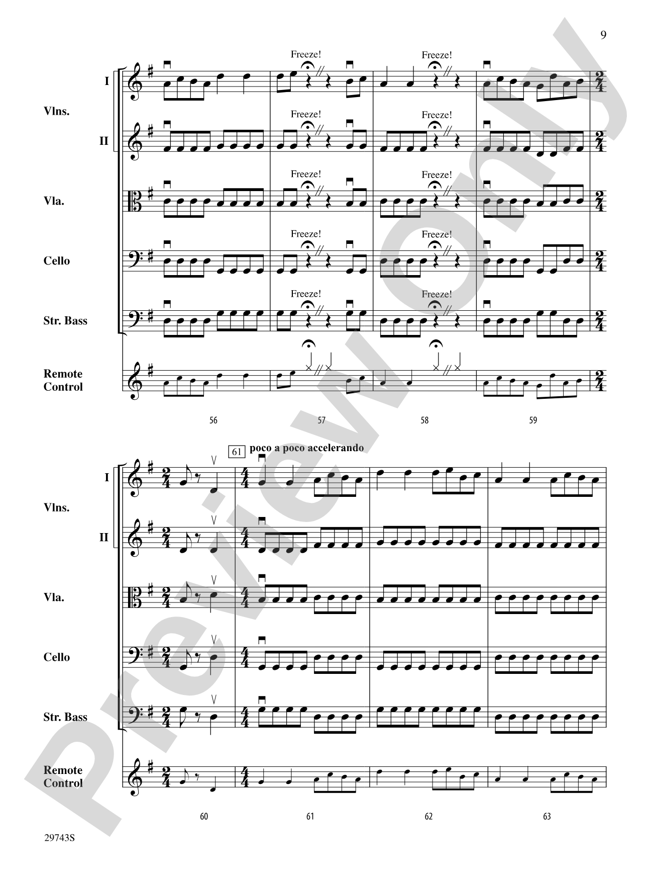 Remote Control: String Orchestra Conductor Score & Parts